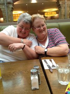 Giggling sisters