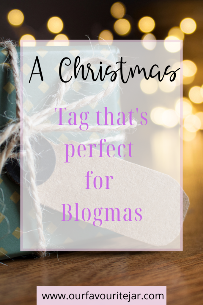 Christmas tag pin