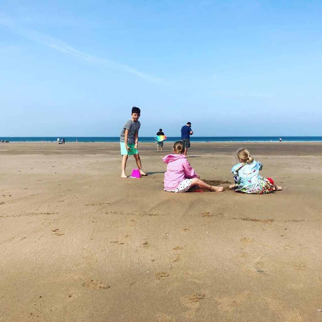 Children playing on beach