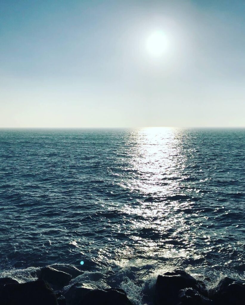 sun reflecting on the sea
