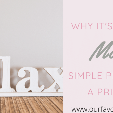 Simple pleasures Relax